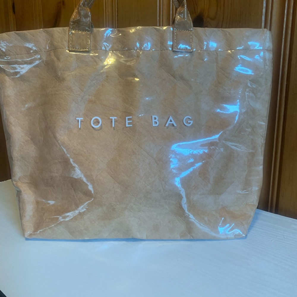 Chic Tan Transparent Tote Bag
